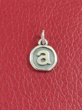7pc James Avery Vintage Type Initial Charm 925 Silver Pendant (a,j,c,t,r ,k,k)